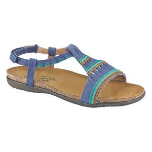 Naot Women's Odelia Sandals Blue Nubuck/Oily Emerald Nubuck 8-8.5 M US 39 Israel